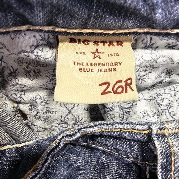 Big Star Jeans Womens 26R Maddie Bootcut Mid Rise Fit Dark Denim (28x28) - Picture 7 of 12